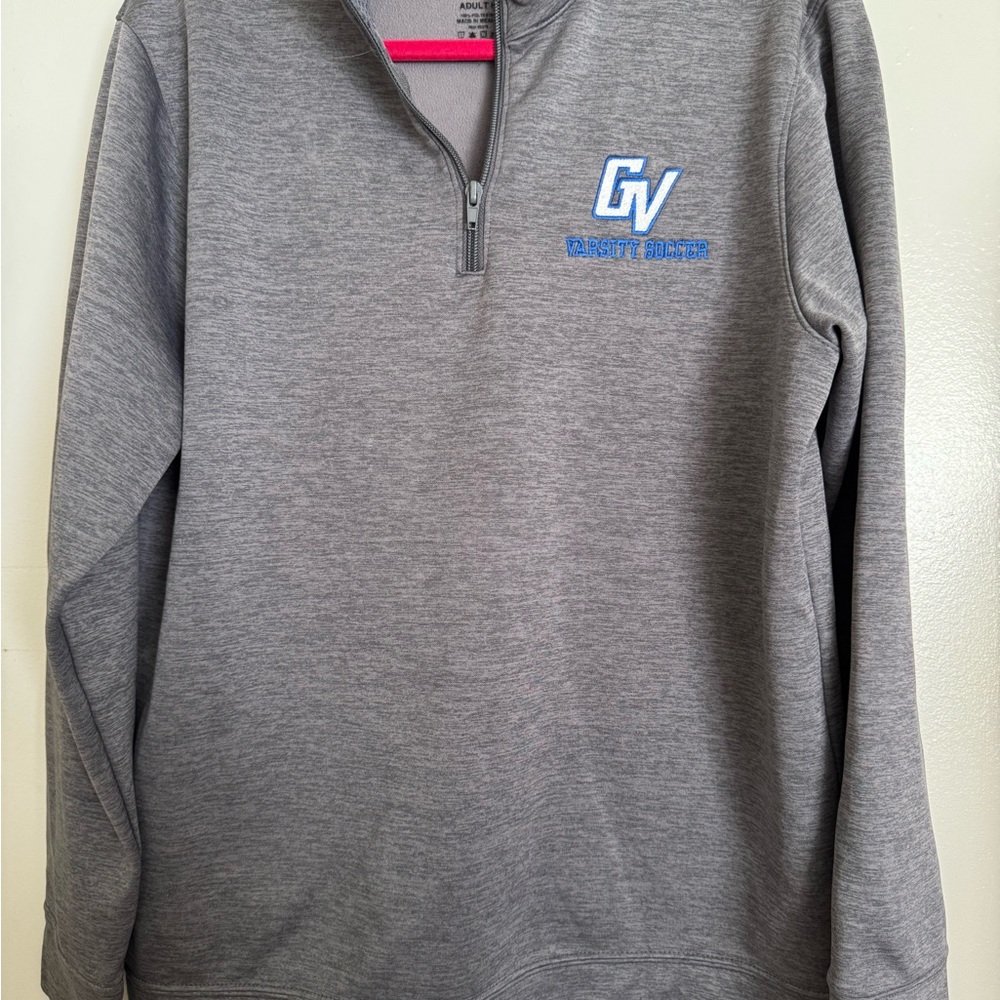 EUC Mens Grand Valley Varsity Soccer Quarter Zip Pull Over Jacket Size Medium